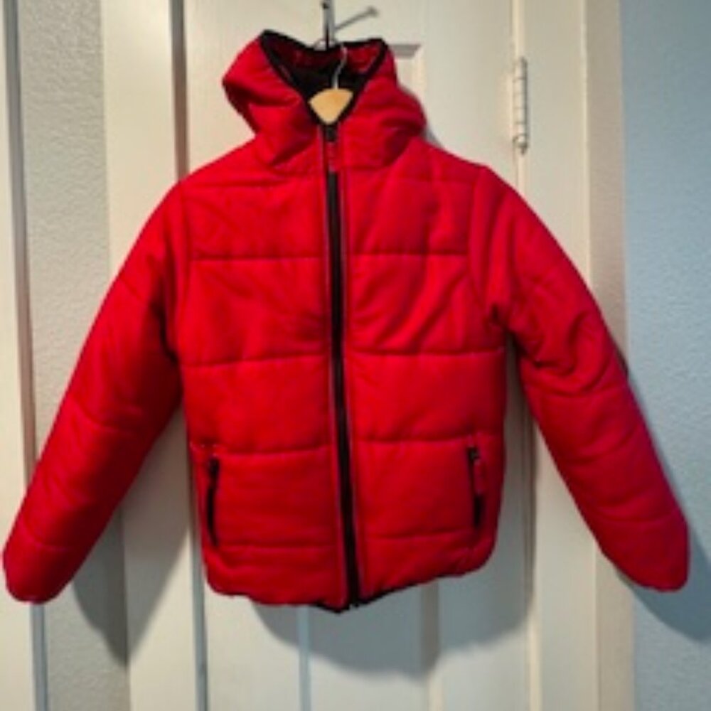 KIDS RED PUFFY COAT